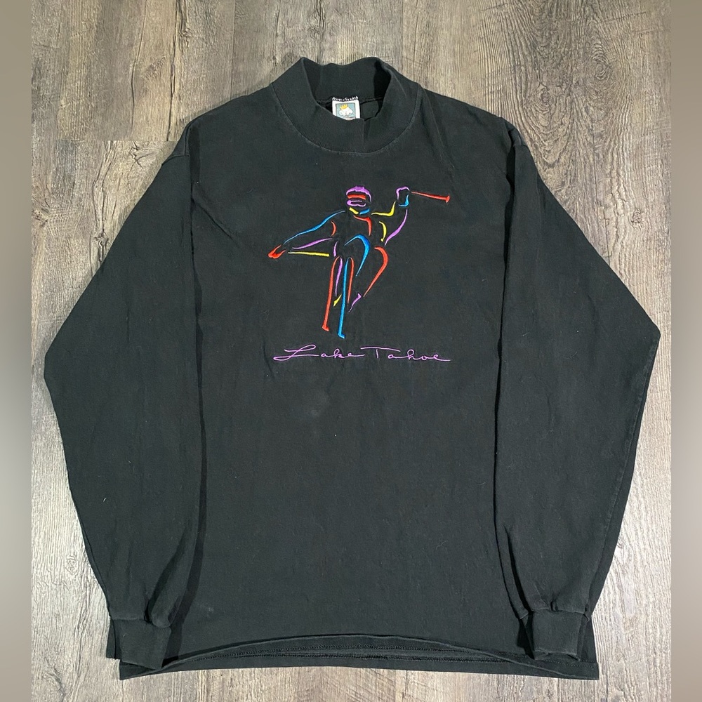 Vintage Lake Tahoe Stitched Mens Shirt
